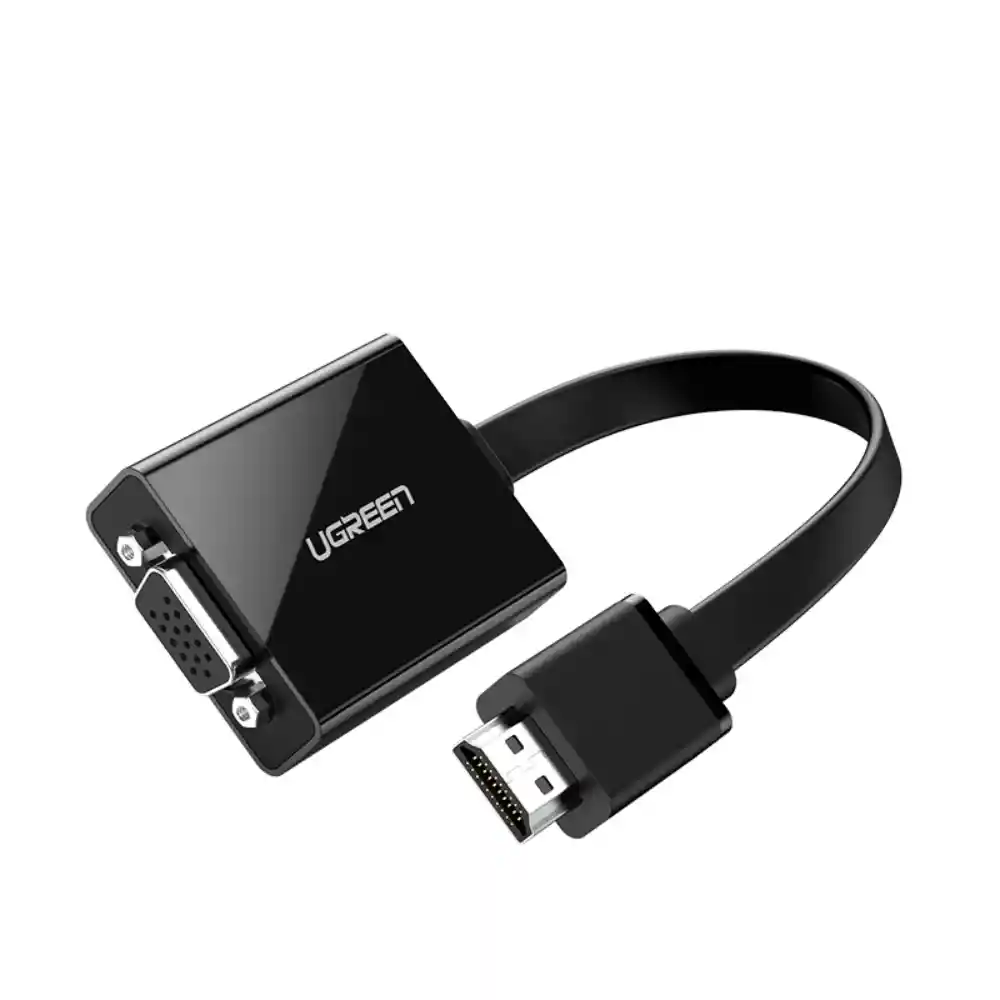 Convertidor Hdmi/vga 1080p/60hz M/h + Puerto Jack 3.5mm Negro Ugreen Mm103
