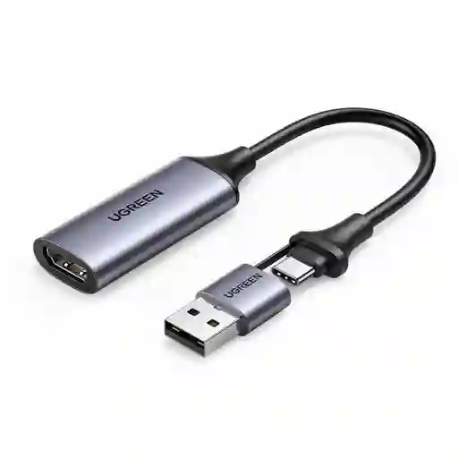 Capturadora De Video Hdmi 4k/60hz / Usb-c + Adaptador Usb-a 1080p/30hz Ugreen Cm489