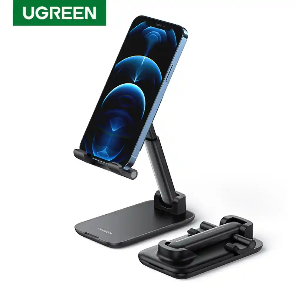 Base De Escritorio Para Celular Altura/inclinacion Ajustable Negro Ugreen Lp373