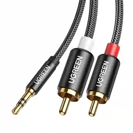 Cable De Audio Jack 3.5mm-2rca M-m 1.5m Negro Ugreen Av116