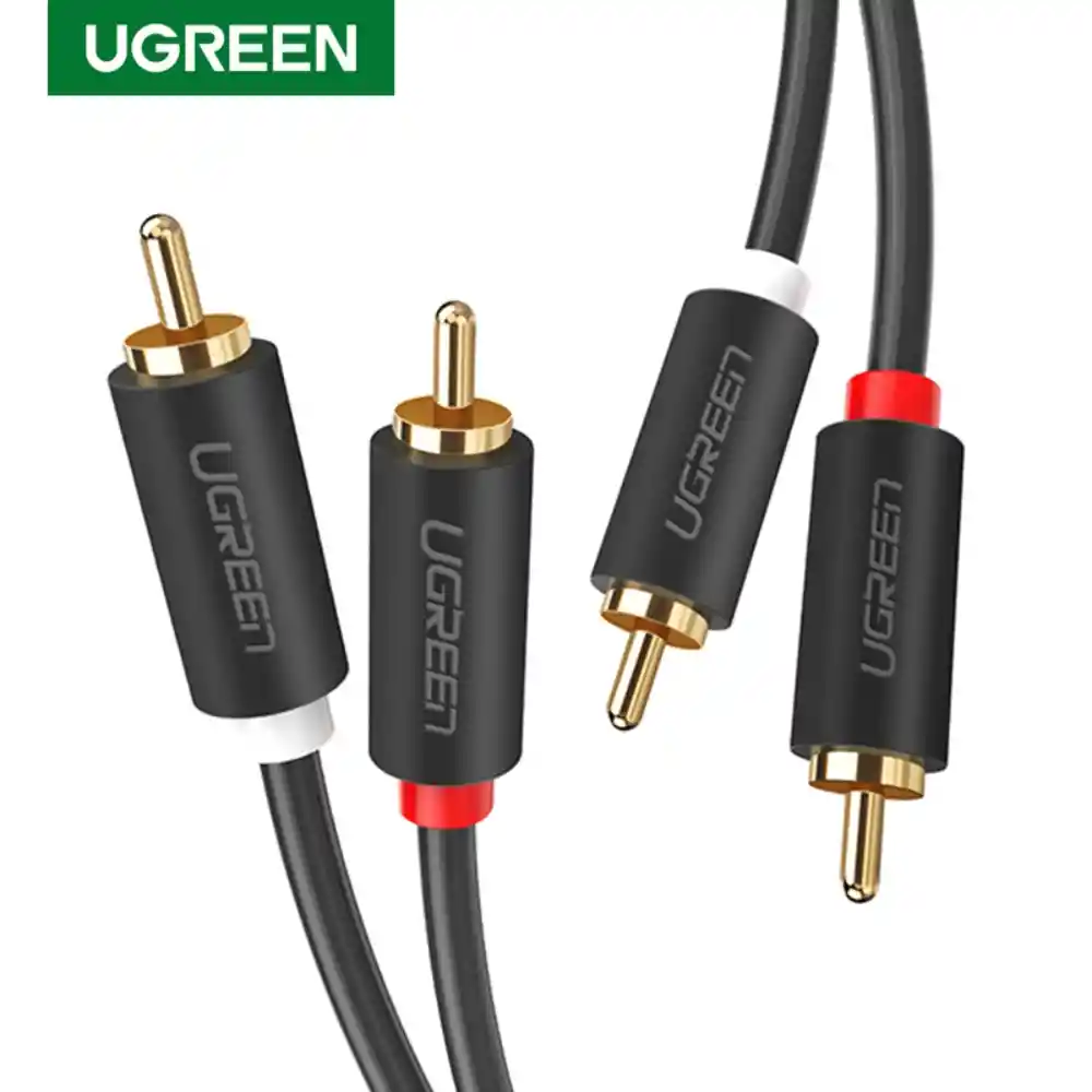 Cable De Audio M-m 2rca-2rca 1.5m Negro Ugreen Av104