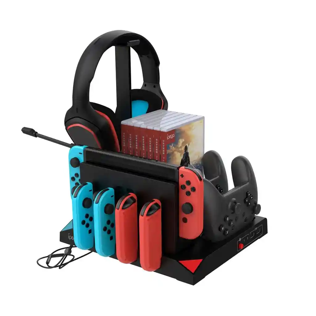 Soporte Adaptador Vertical Nintendo Switch Accesorios 9 En 1