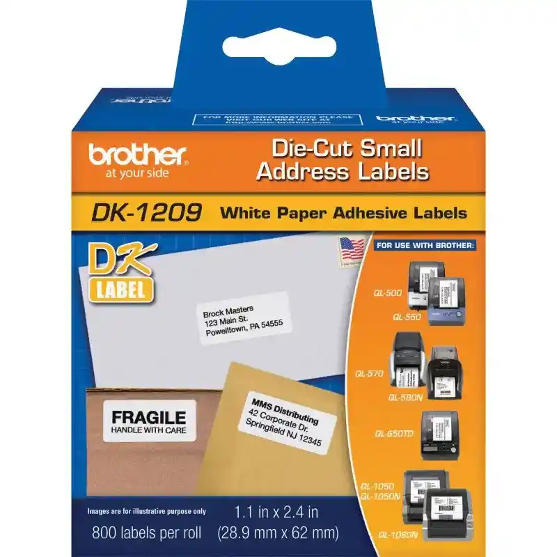 Etiqueta Adhesiva Para Código De Barra Brother Dk1209