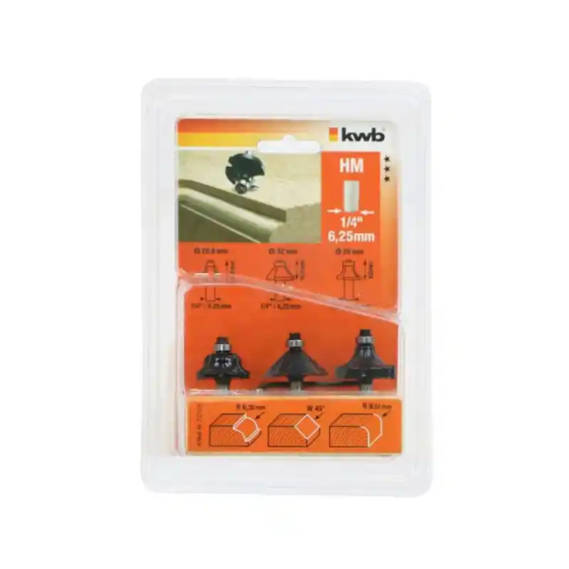 Set De Fresas Moldura 1/4 Kwb Einhell