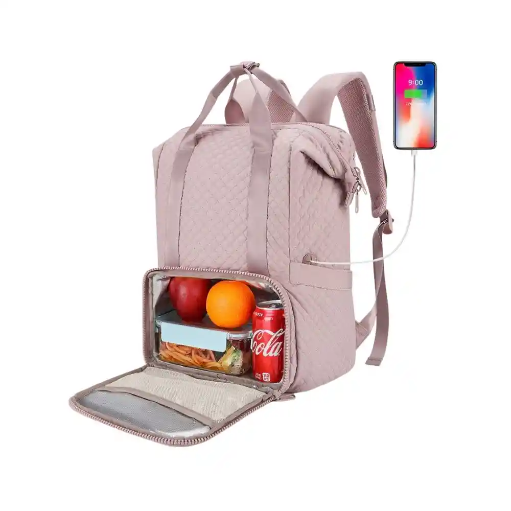 Bagsmart - Mochila Con Lonchera Integrada Bonchemin Para 15.6" - Rosado