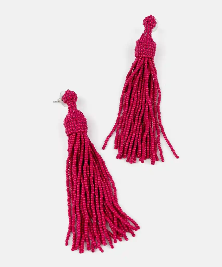 Aros Paradiso Pompón Fucsia