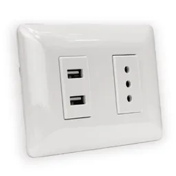 Tomacorriente Triple 10a 250v + Toma Usb Blanco 2948 Stanford (enchufe)