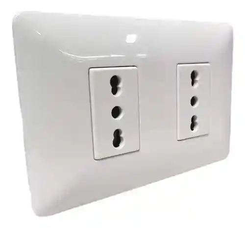 Tomacorriente Doble (enchufe) 16a Blanco