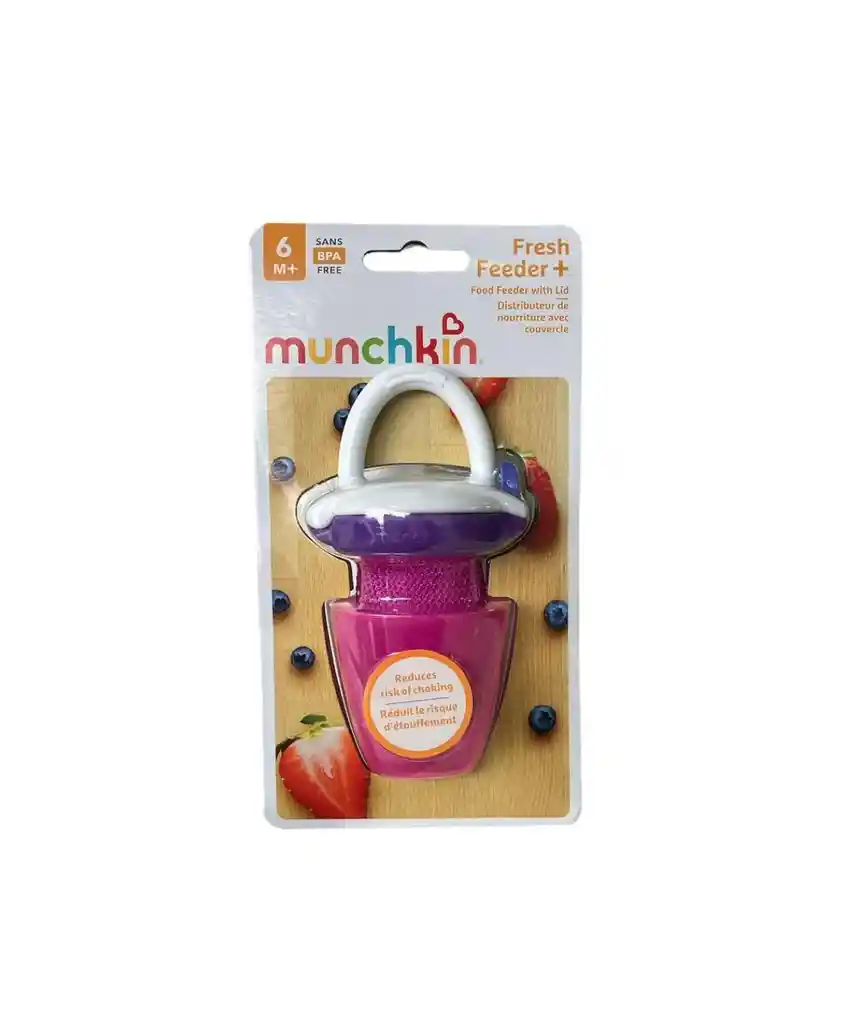 Chupete Malla Con Tapa Para Alimentos Munchkin - Rosa