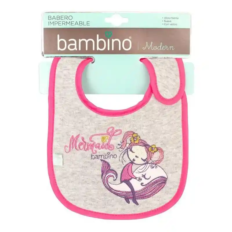 Babero Toalla Impermeable Bambino Niña Mermaid