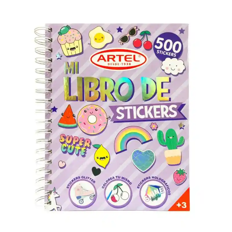 Libro De Stickers. 500 Stickers Normales, Glitter, Holograficos Y Más