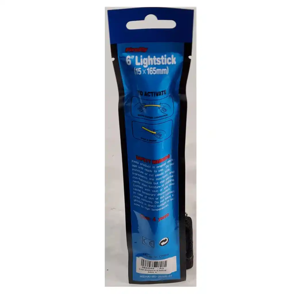 Luz Quimica S.wave Azul 6´ 8horas 15cms Con Gancho