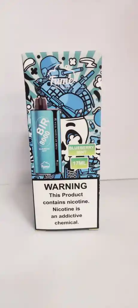 Vaper Fume 8000 Desechable - Blueberry Mint