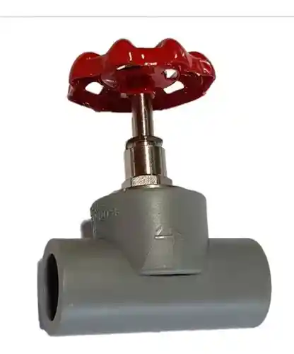 Llave De Paso Ppr 20mm Gris Manilla Roja