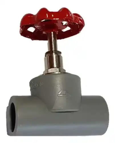 Llave De Paso Ppr 25mm Gris Manilla Roja