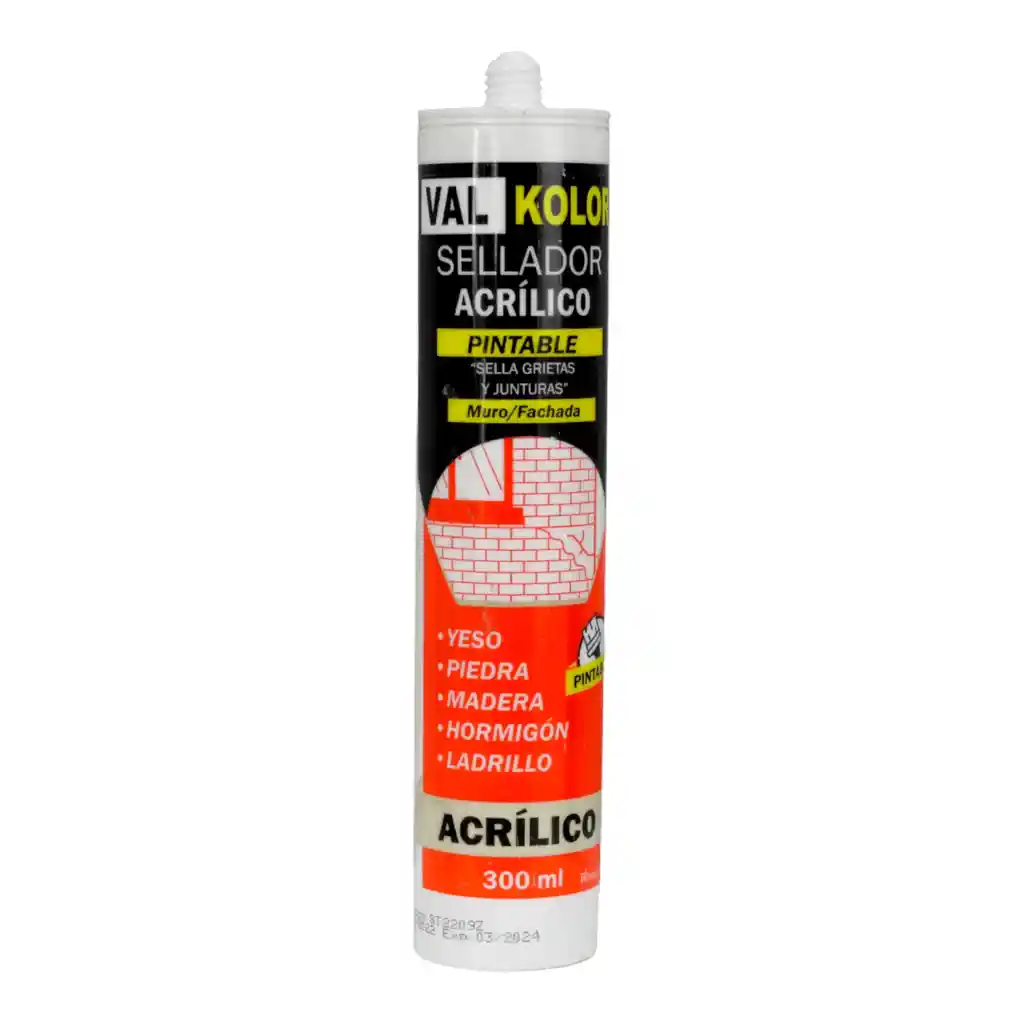 Sellador Acrilico Pintable Blanco Val Kolor