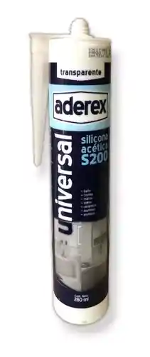 Silicona Acetica Transparente S200 Cartucho 280 Ml Aderex