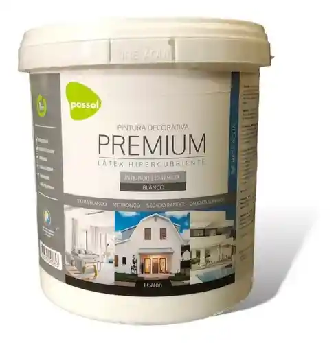 Latex Premium Extra Cubriente Blanco Interior Y Exterior 1 Galon