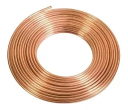 Cañeria Cobre Recocido 1/4''x0.6mm Pared Rollo 15 Metros