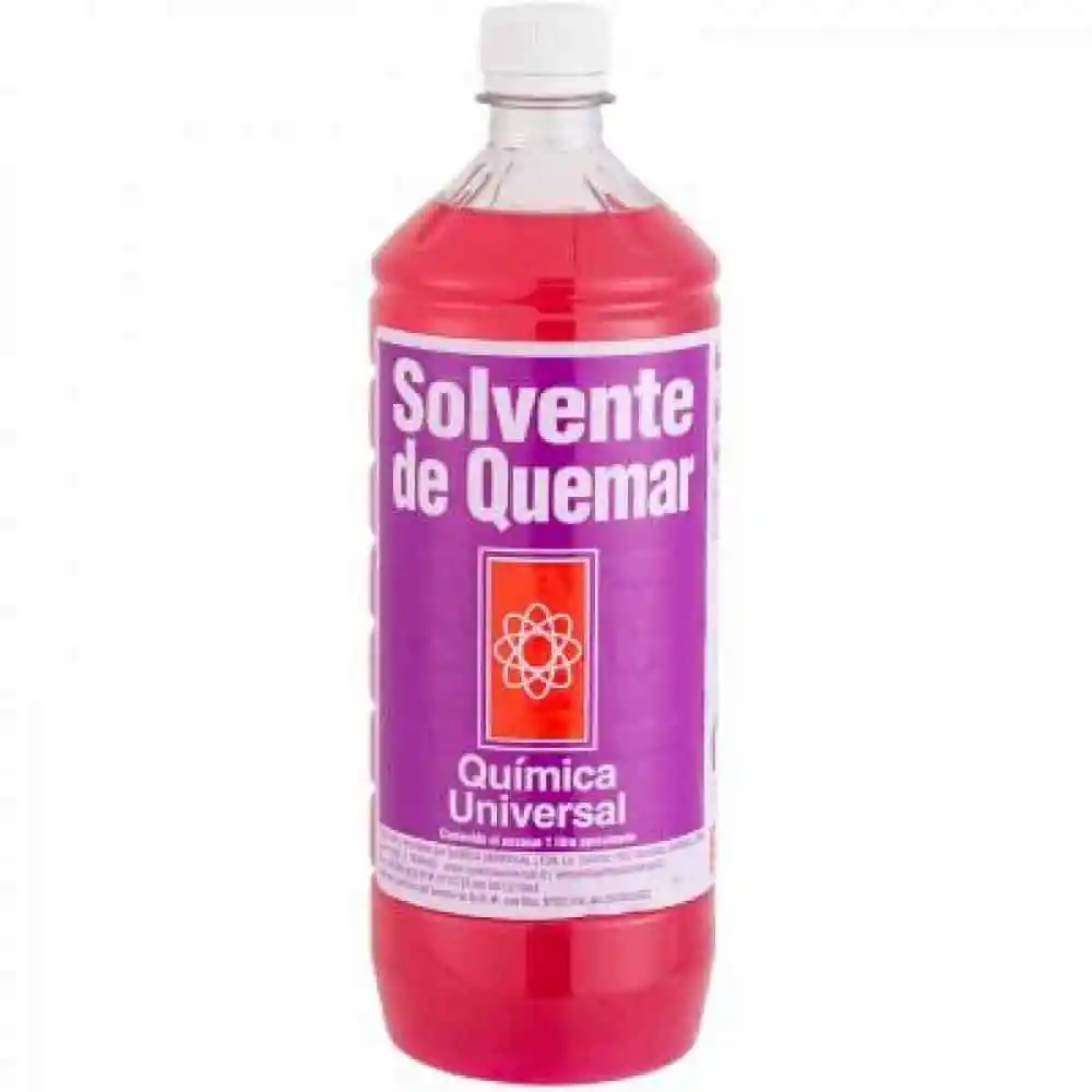 Solvente Quemar Botella 1 Litro Quimica Universal