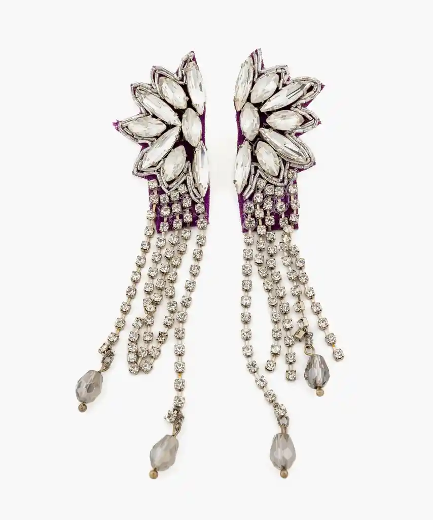 Aros Semi Flor Plateado