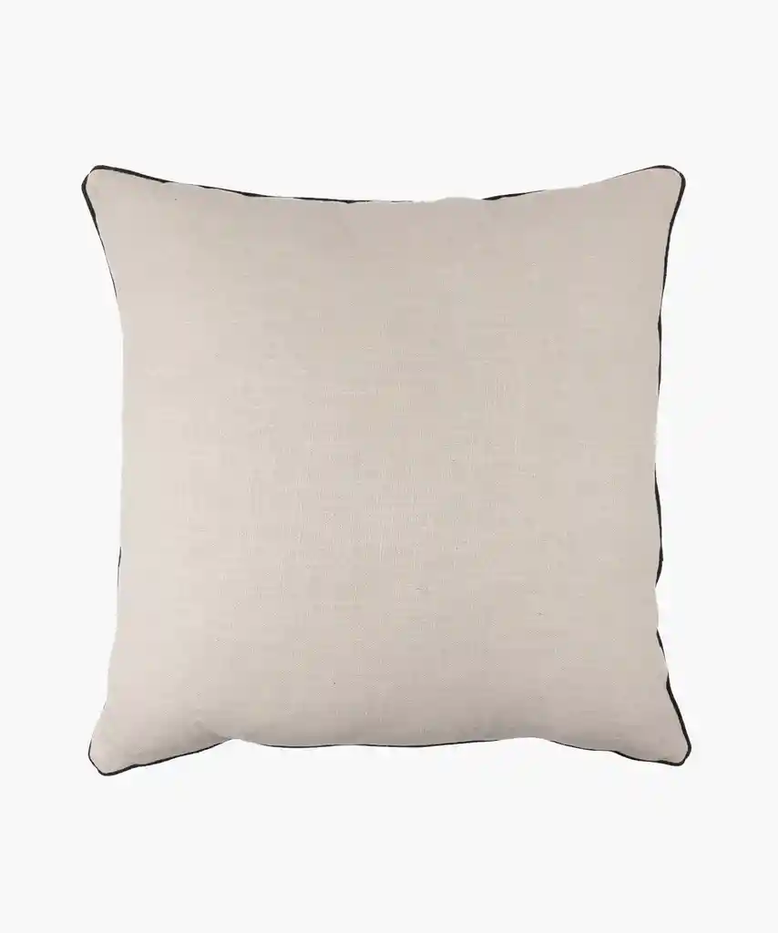 Cojín Algodón Línea Borde 60 X 60 Cm Taupe