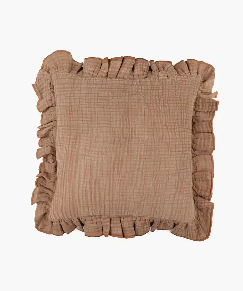 Cojín Algodón Gauze Vuelos 50 X 50 Cm Terracota