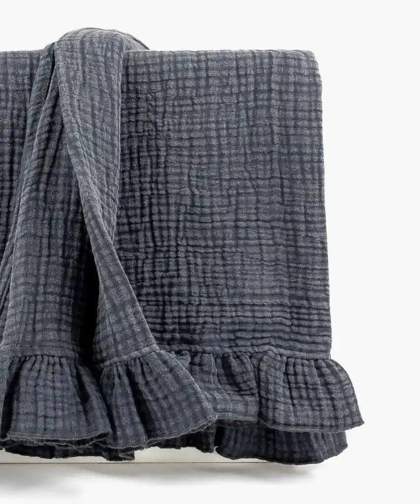 Manta Algodón Gauze Vuelos 140 X 190 Cm Azul