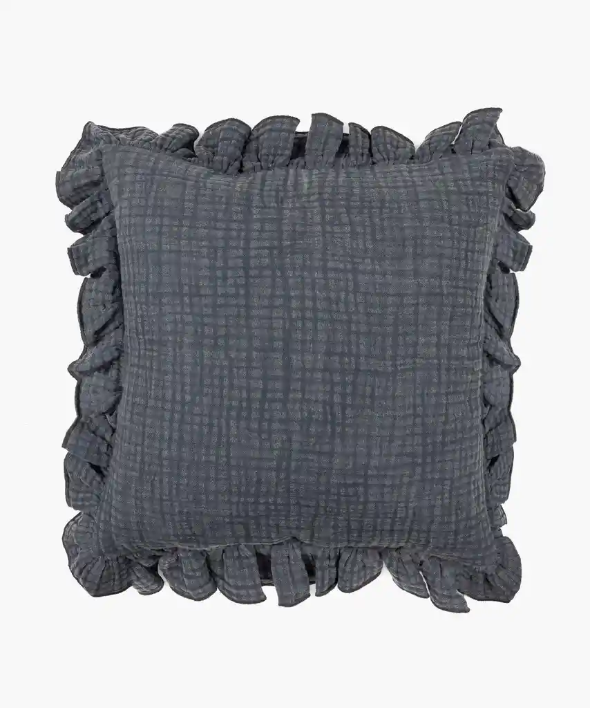 Cojín Algodón Gauze Vuelos 40 X 40 Cm Azul