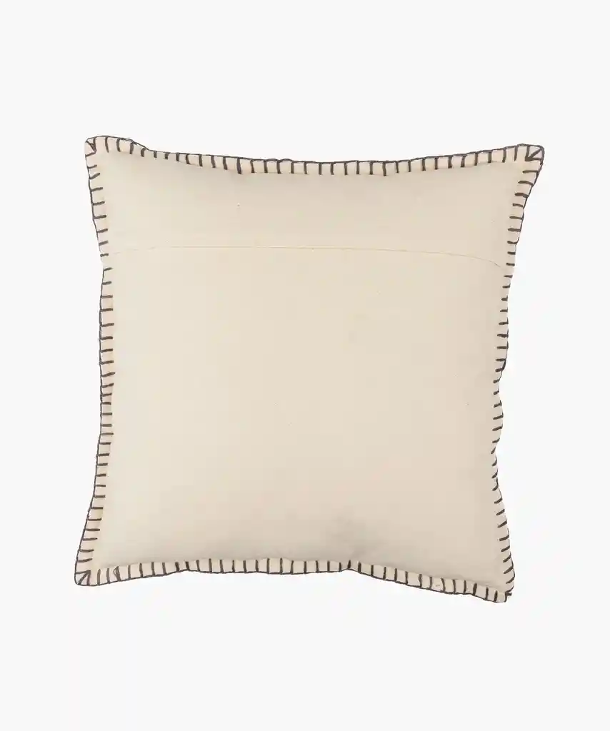 Cojín Algodón Palmera Bordada 45 X 45 Cm Beige