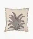 Cojín Algodón Palmera Bordada 45 X 45 Cm Beige