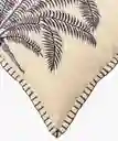 Cojín Algodón Palmera Bordada 45 X 45 Cm Beige
