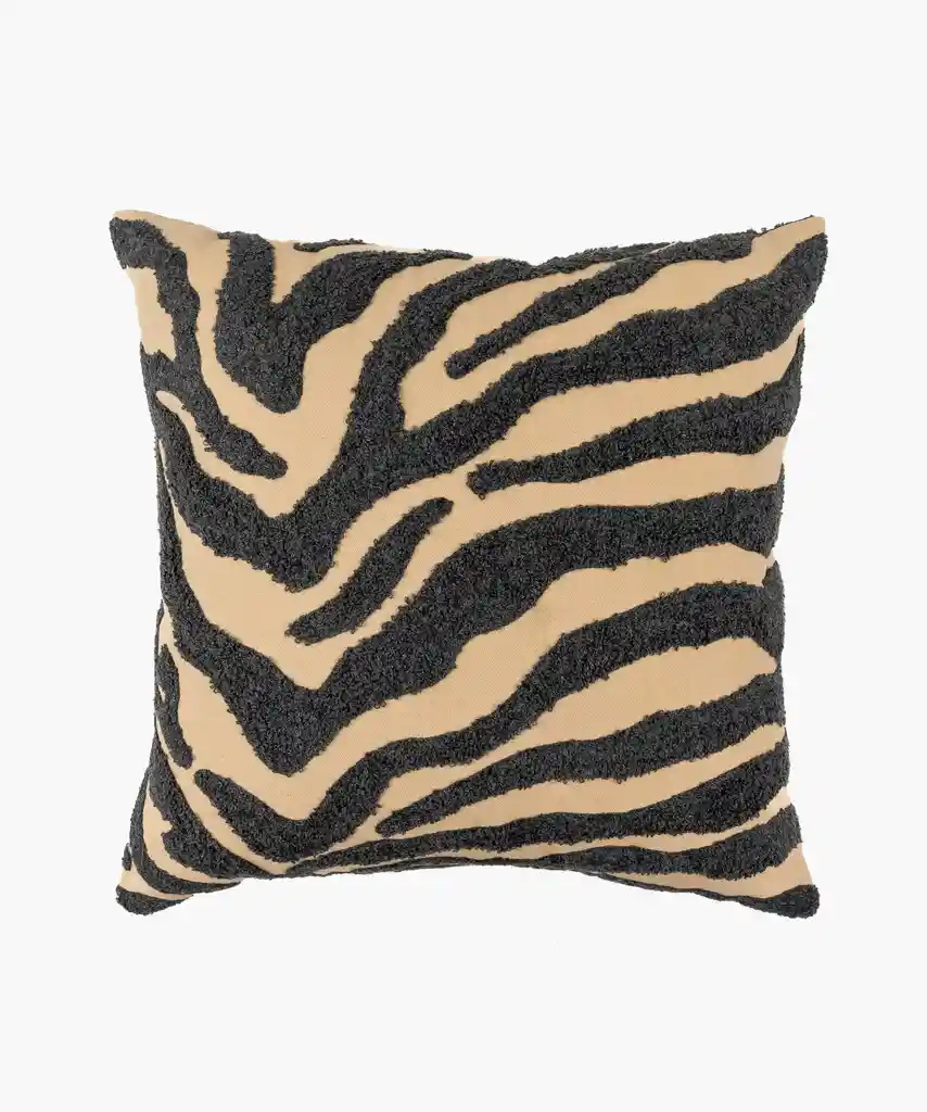 Cojín Algodón Zebra 45 X 45 Cm Café