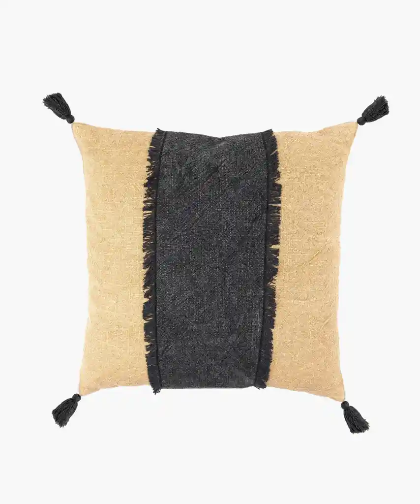 Cojín Algodón Franja 45 X 45 Cm Beige