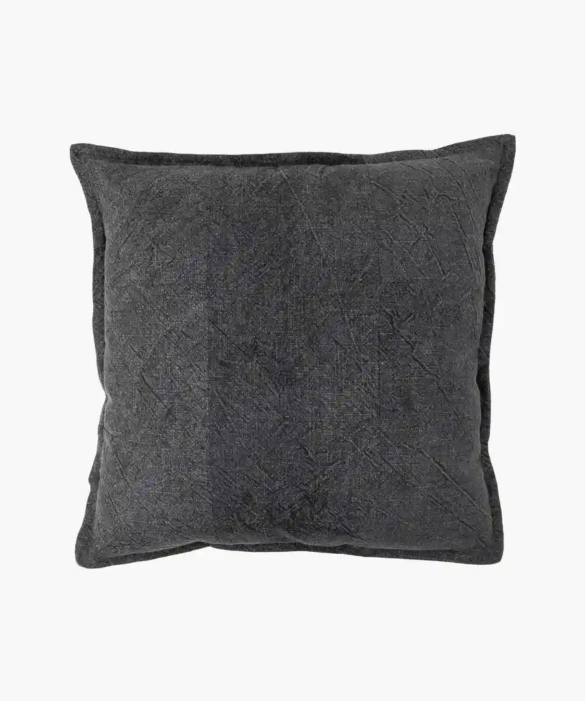 Cojín Algodón Efecto Lavado 55 X 55 Cm Gris