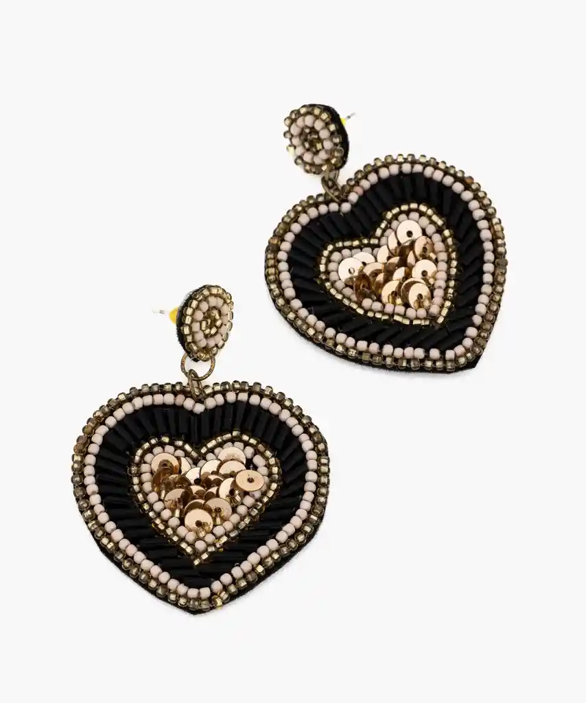 Aros Corazón Negro