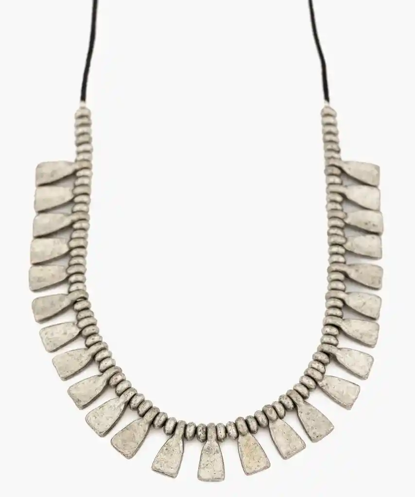 Collar Detalles Boho Plateado