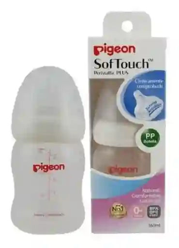 Mamadera Boca Ancha Plástica Pigeon 160ml