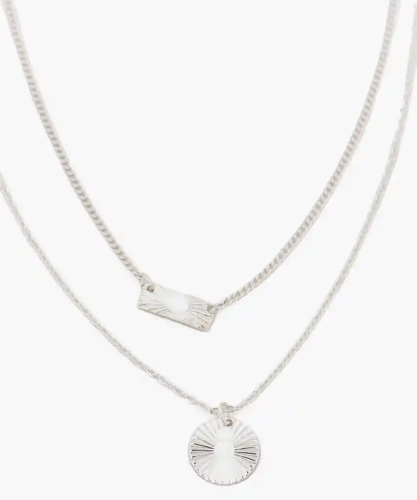 Collar Colgantes Plateado