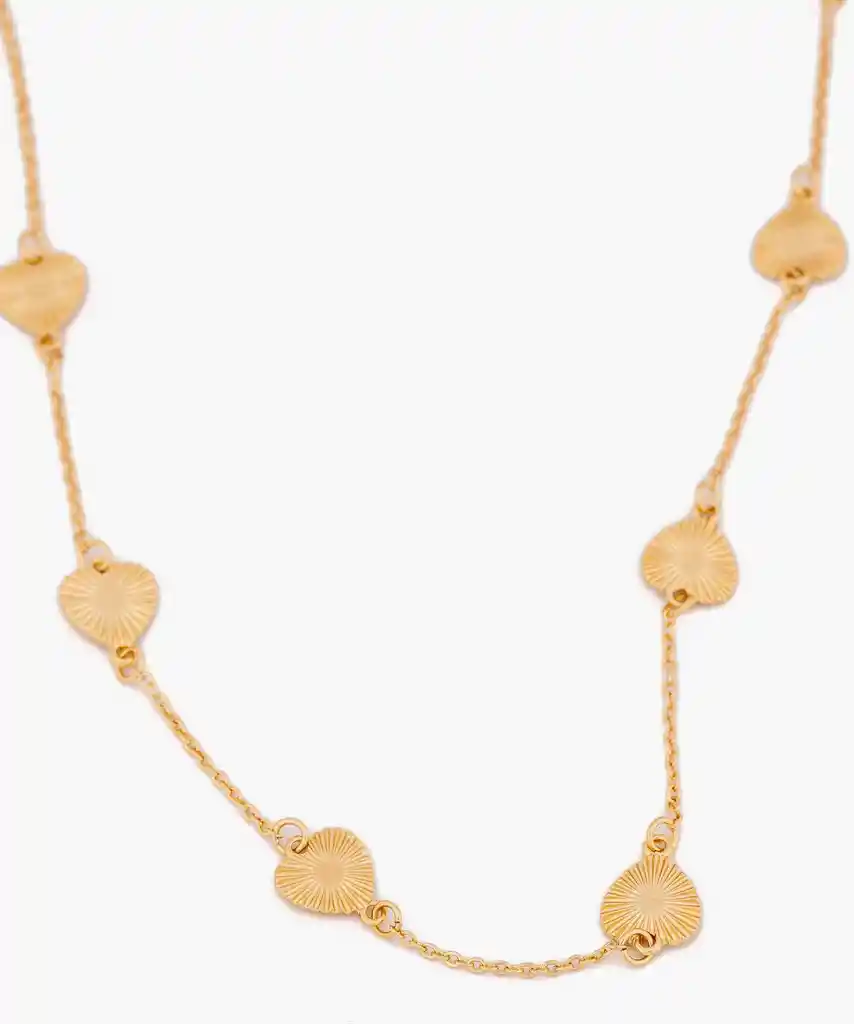 Collar Corazones Dorado