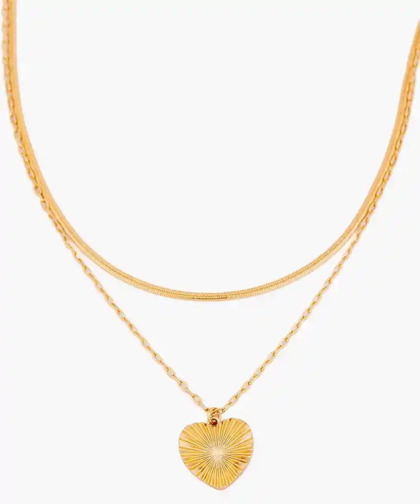 Collar Colgante Corazón Dorado