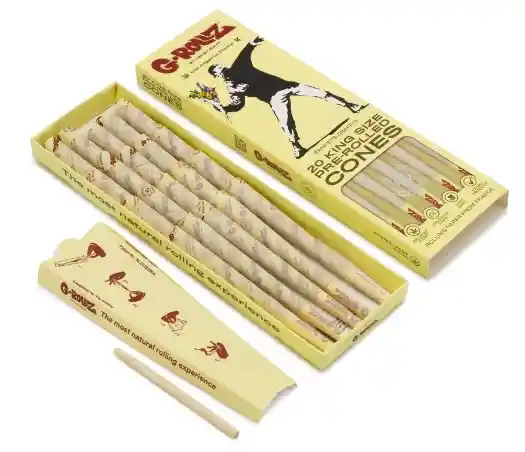 20 Conos King Size Organic Hemp Extra Thin Banksy G-rollz