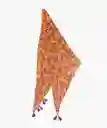 Pañuelo Triángulo Flor Naranjo