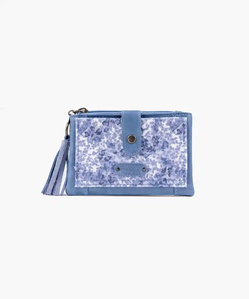 Billetera Flap Celeste