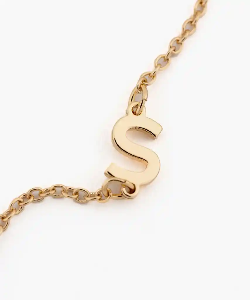 Collar Letra S Dorado