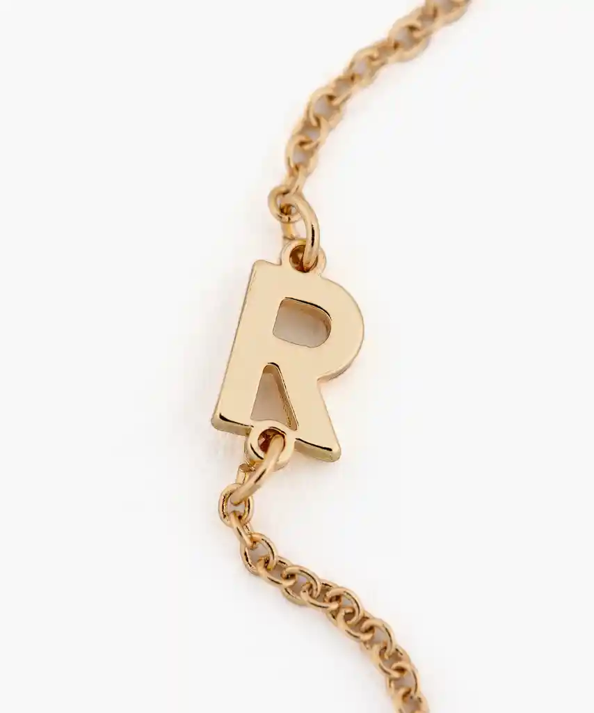 Collar Letra R Dorado