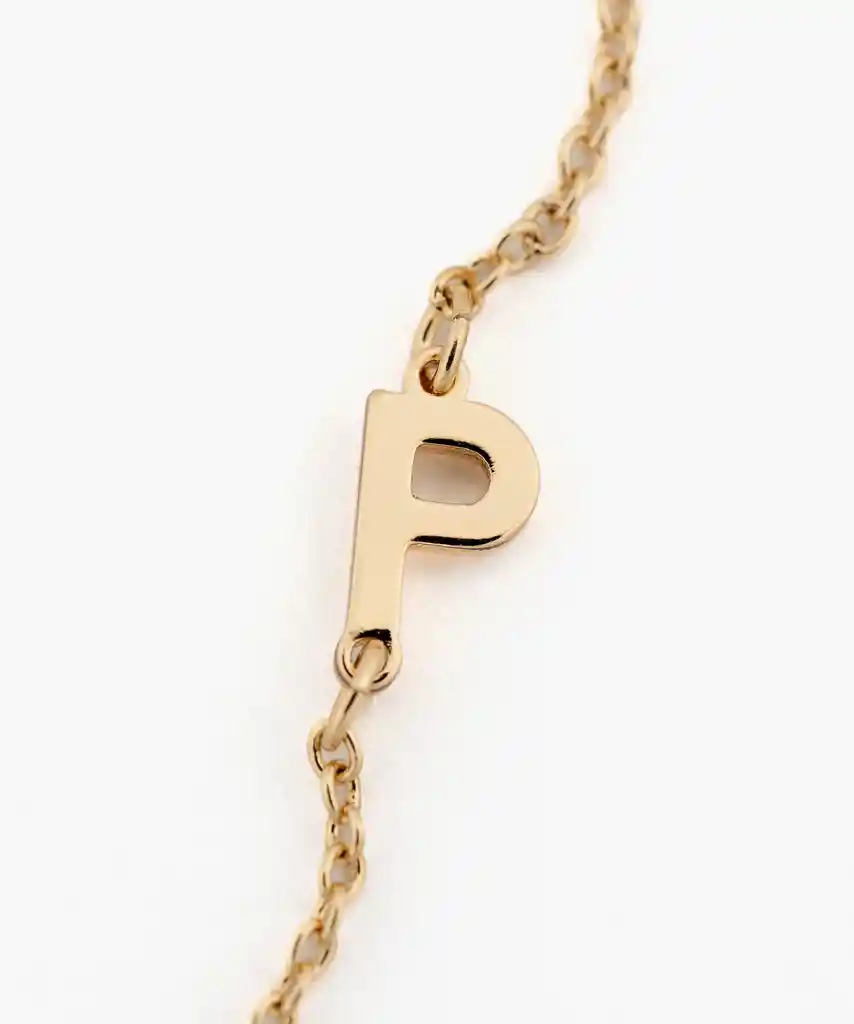 Collar Letra P Dorado