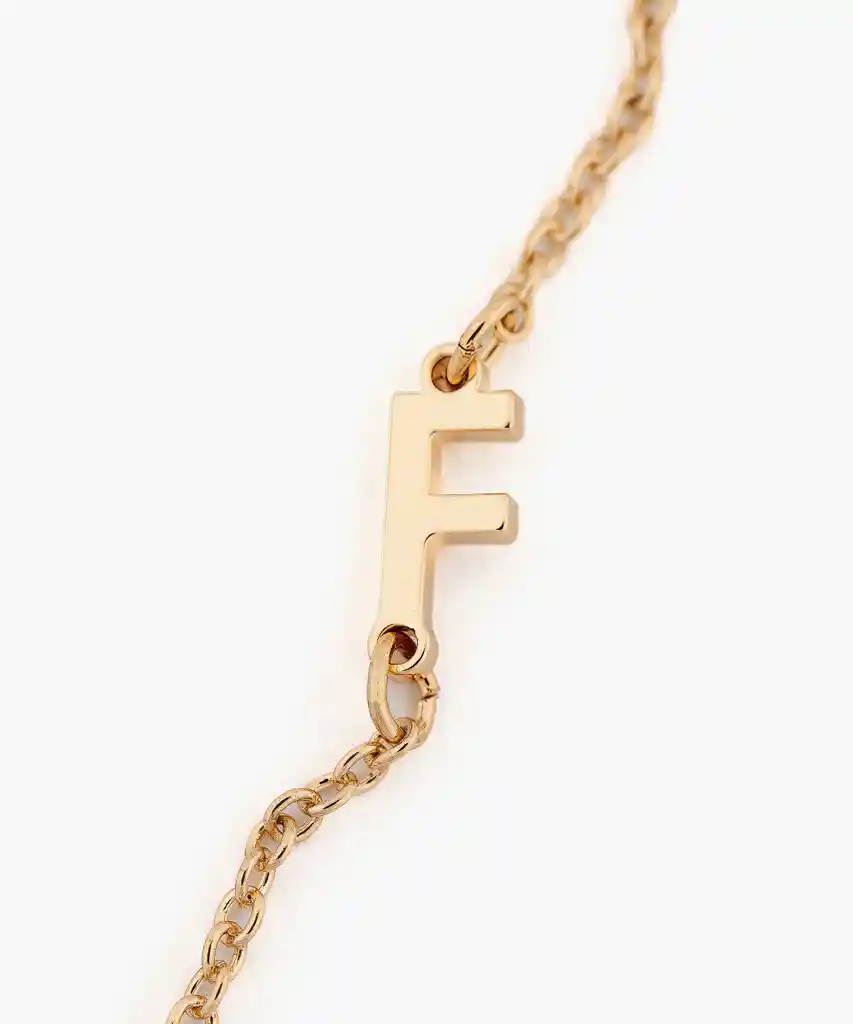 Collar Letra F Dorado