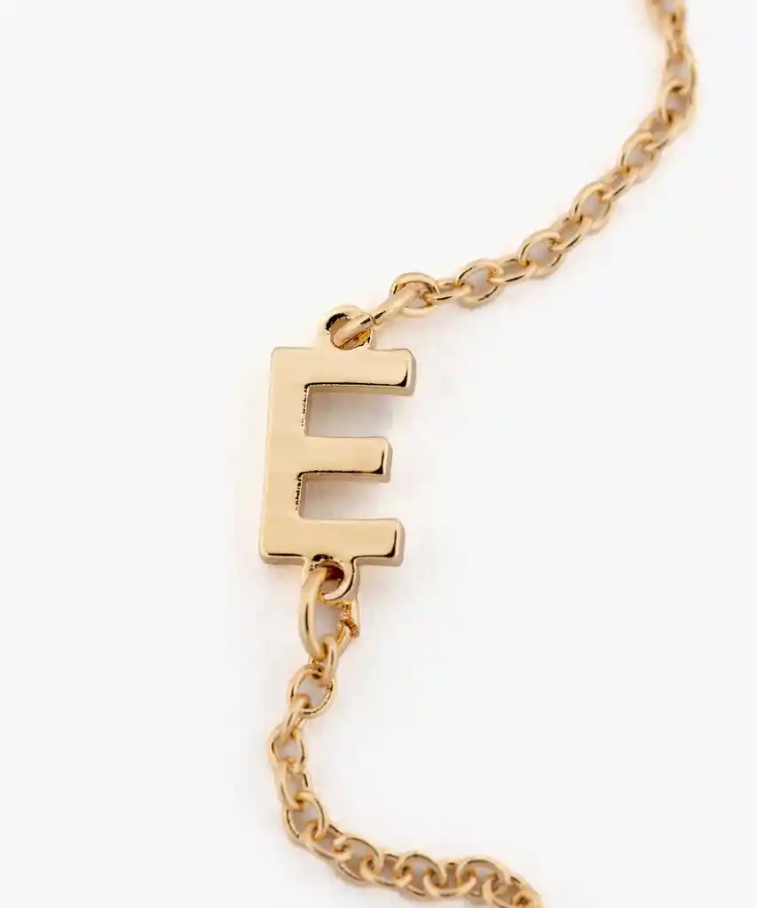 Collar Letra E Dorado