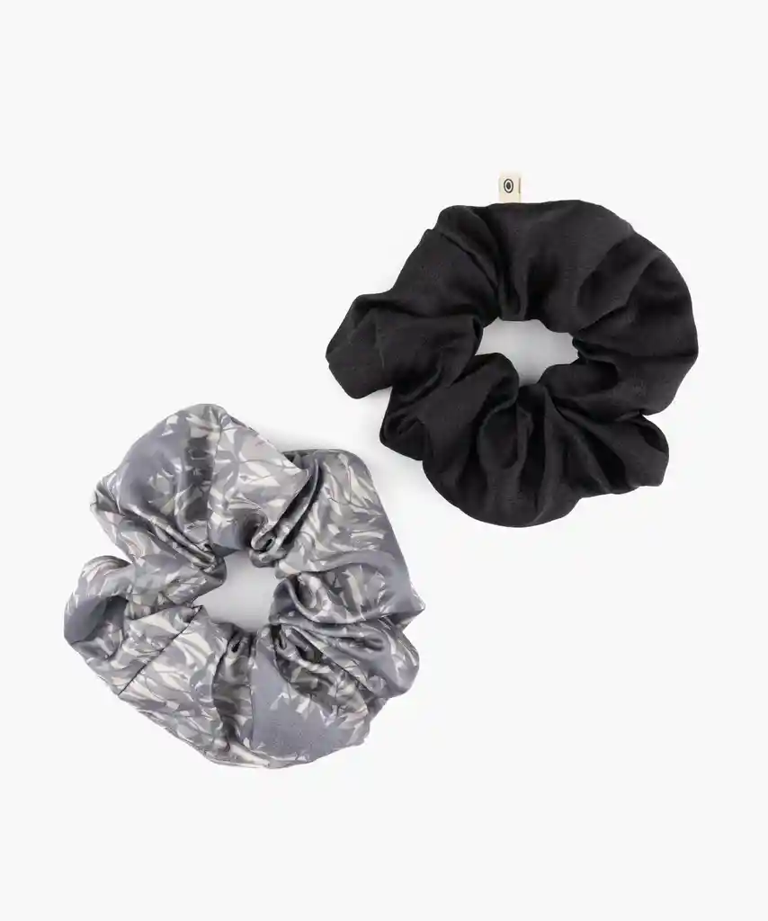 Set Collets Hojas Gris